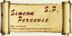 Simeon Perčević vizit kartica